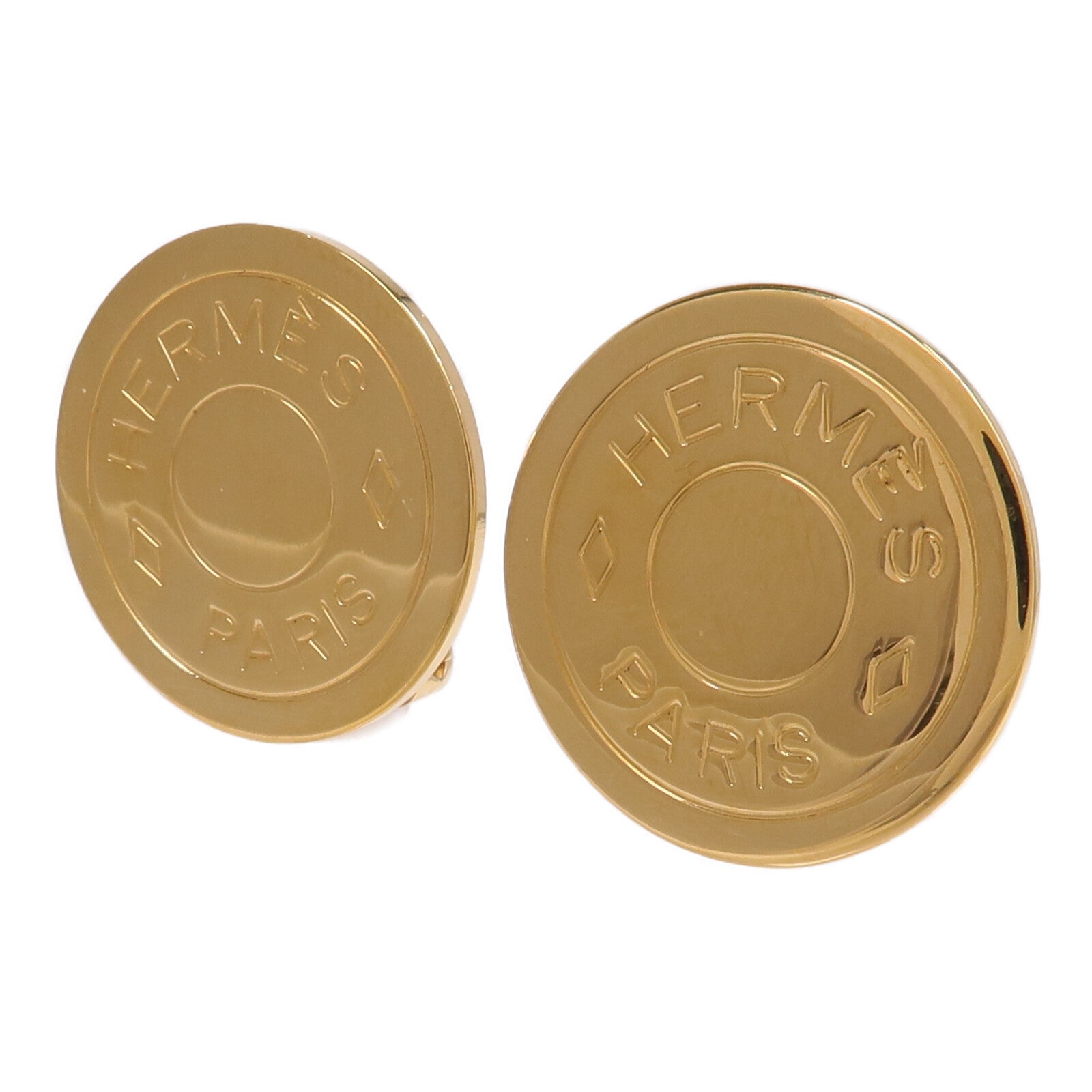 HERMES 金屬Clou De Selle Earrings夾式耳環