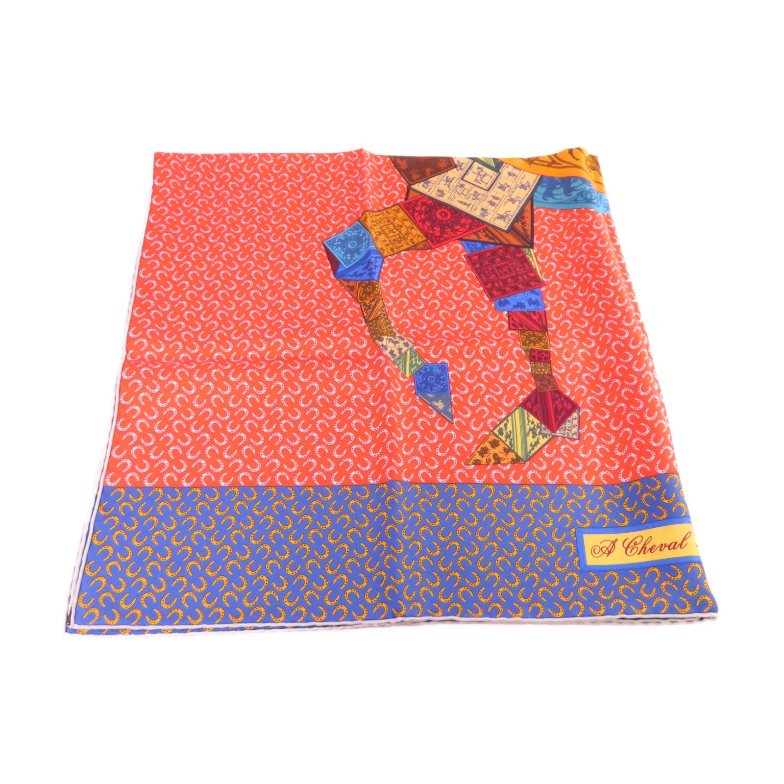 HERMES 絲質90x90 Scarf絲巾橙色/藍色/紅色/彩色