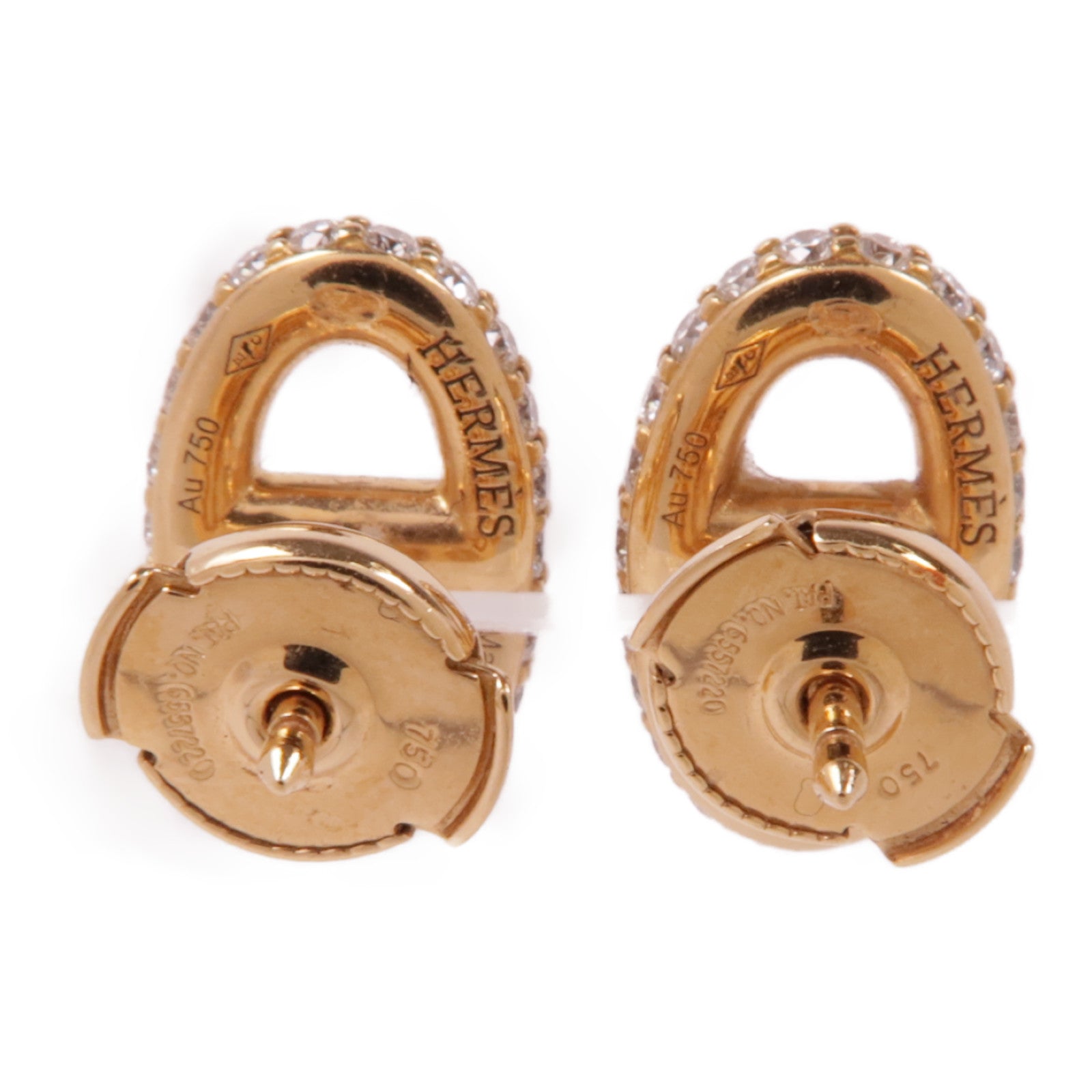 HERMES 18K玫瑰金Farandole Diamond Earrings鑽石耳環