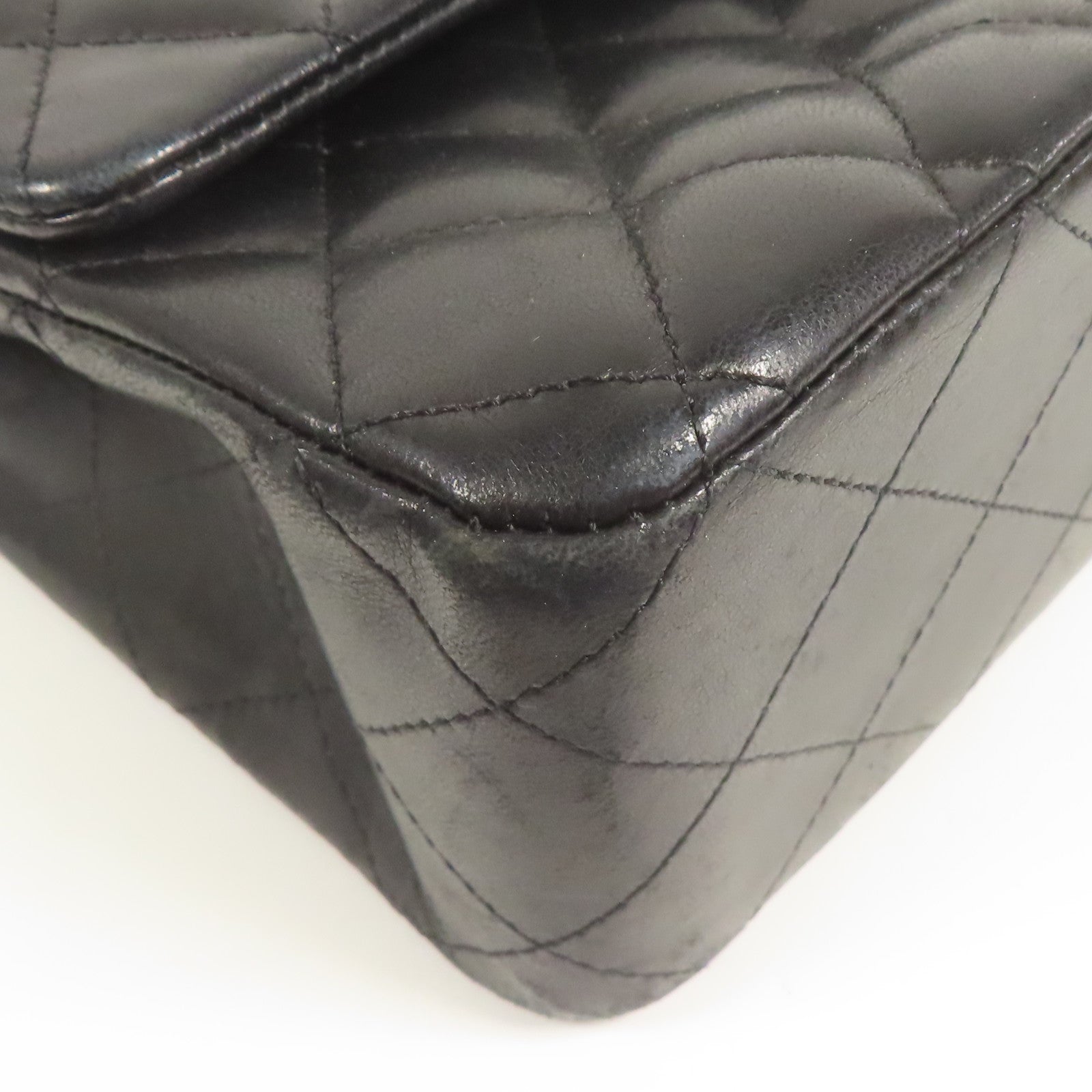 CHANEL 羊皮皮革Classic 25銀扣鏈帶肩背袋