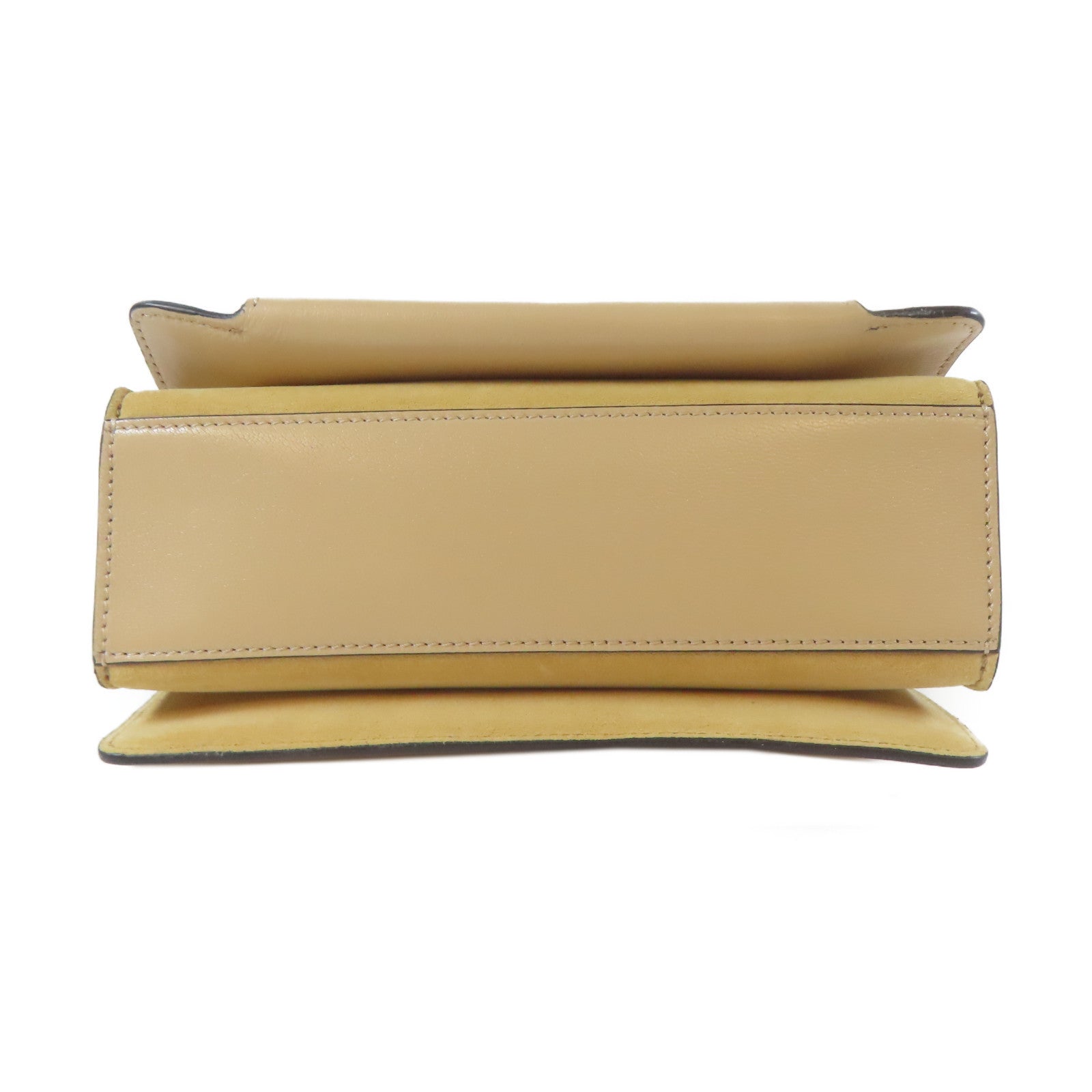 GIVENCHY 【激減優惠】牛皮皮革Shoulder Bag金扣手挽肩背兩用袋杏色