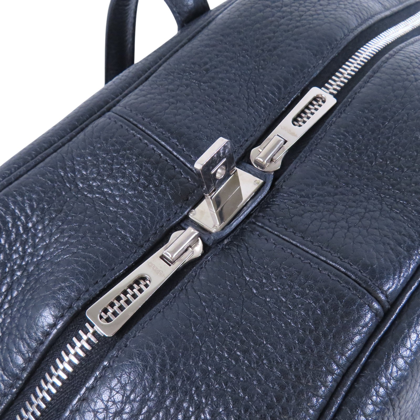 HERMES Clemence皮革Victoria 35銀扣手挽袋