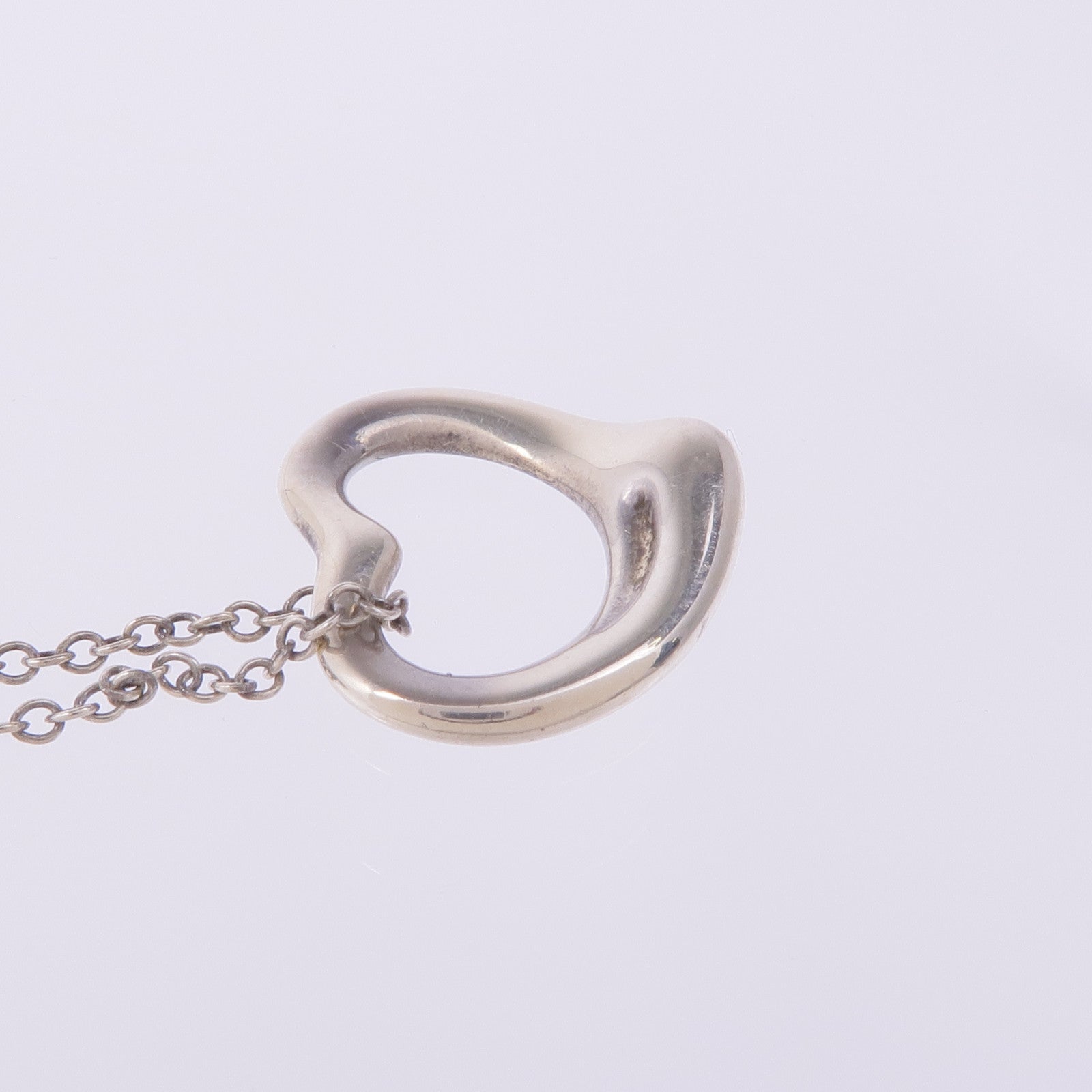 TIFFANY＆CO 925純銀Elsa Peretti Open Heart Pendant項鍊