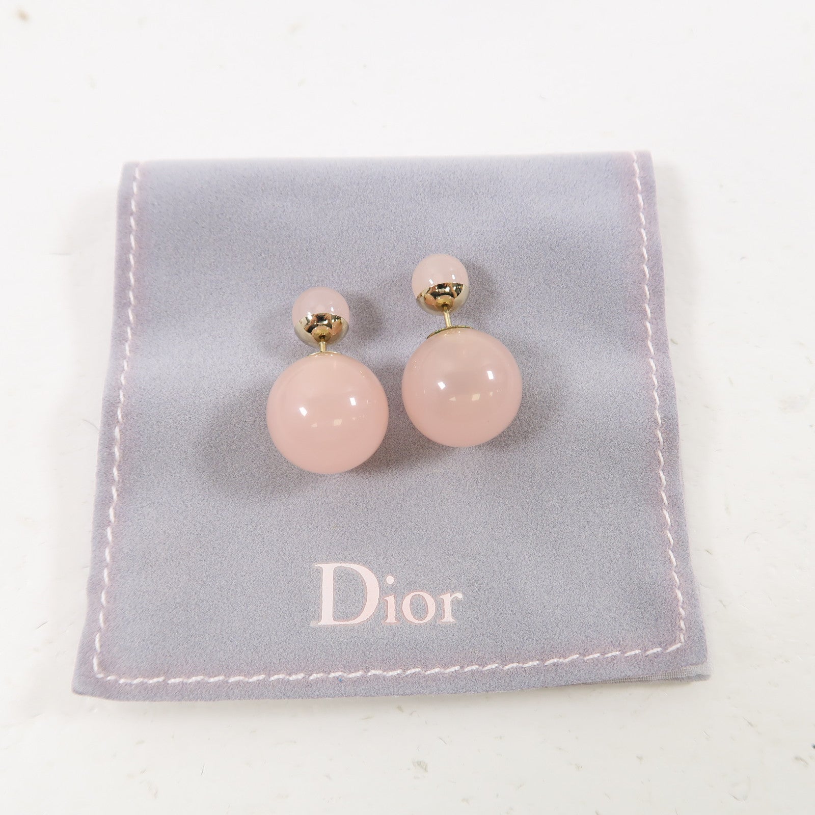 Dior 金屬/PVC Earrings耳環粉紅色/金色