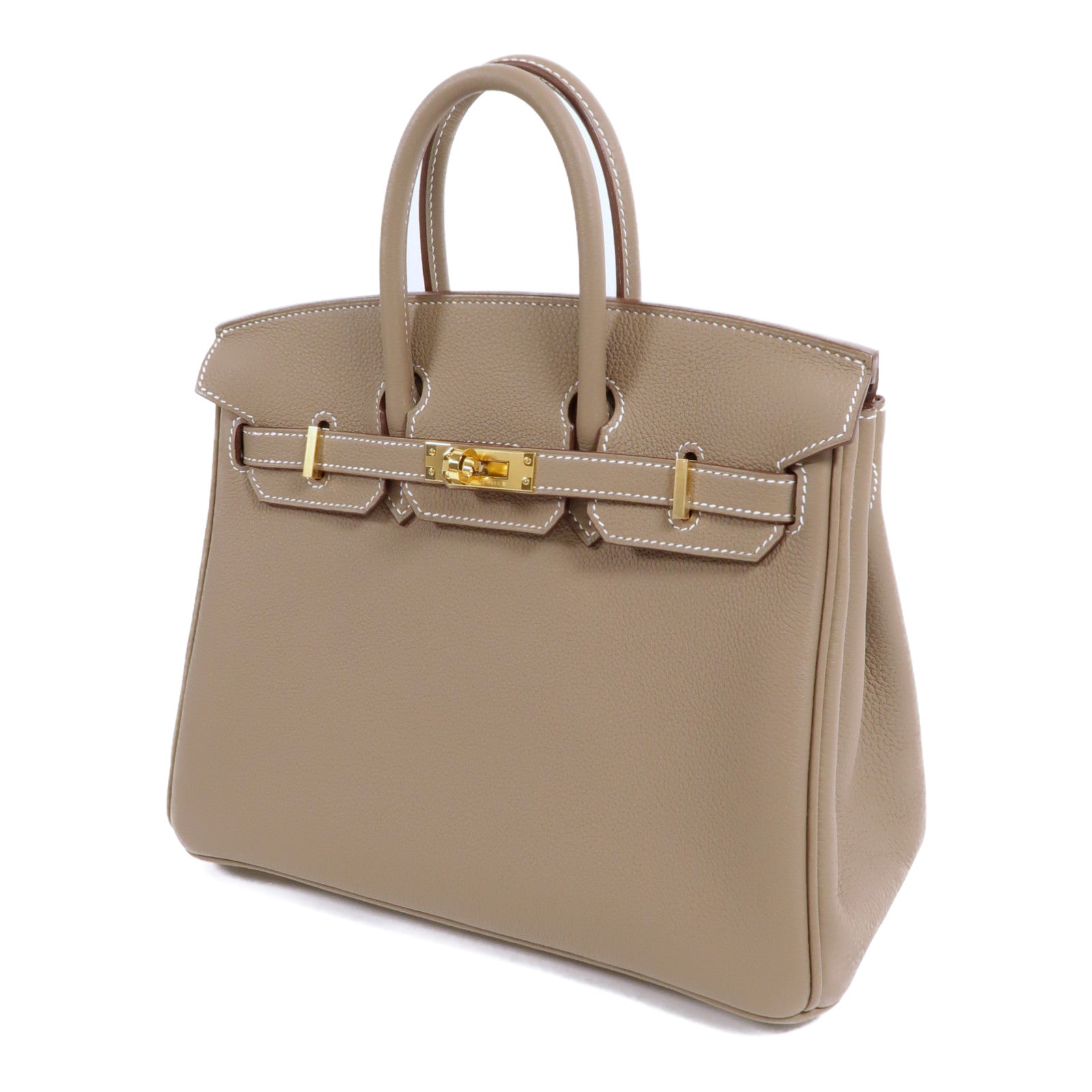 HERMES Togo皮革Birkin 25手挽袋Etoupe