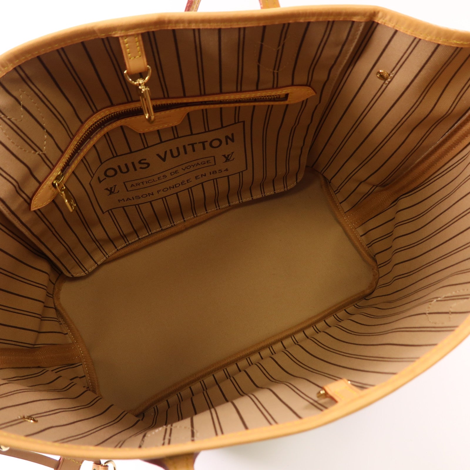 LOUIS VUITTON Monogram Neverfull MM金扣肩背袋手挽袋
