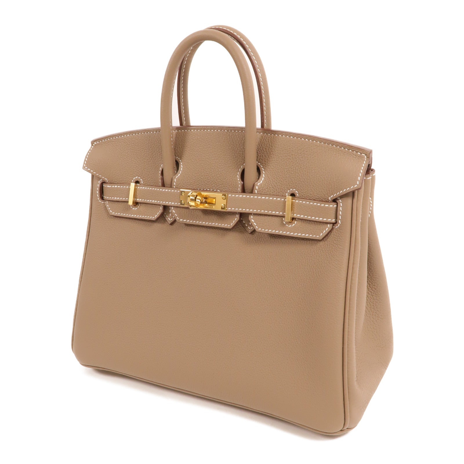 HERMES Togo皮革Birkin 25手挽袋Etoupe