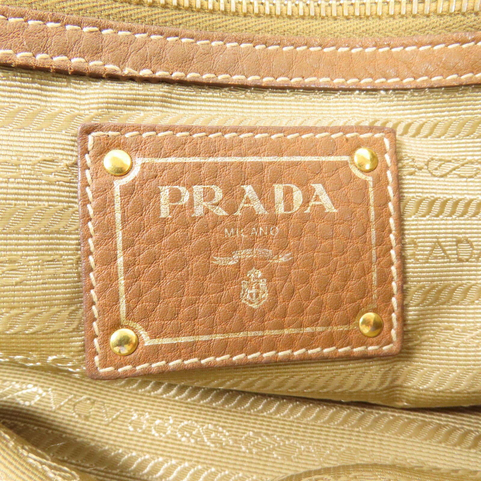 PRADA 帆布2 Way Shoulder金扣手挽肩背兩用袋