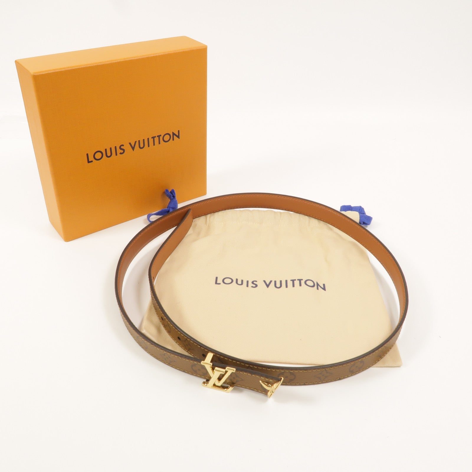 LOUIS VUITTON Monogram Pretty LV 32MM Reversible Belt皮帶