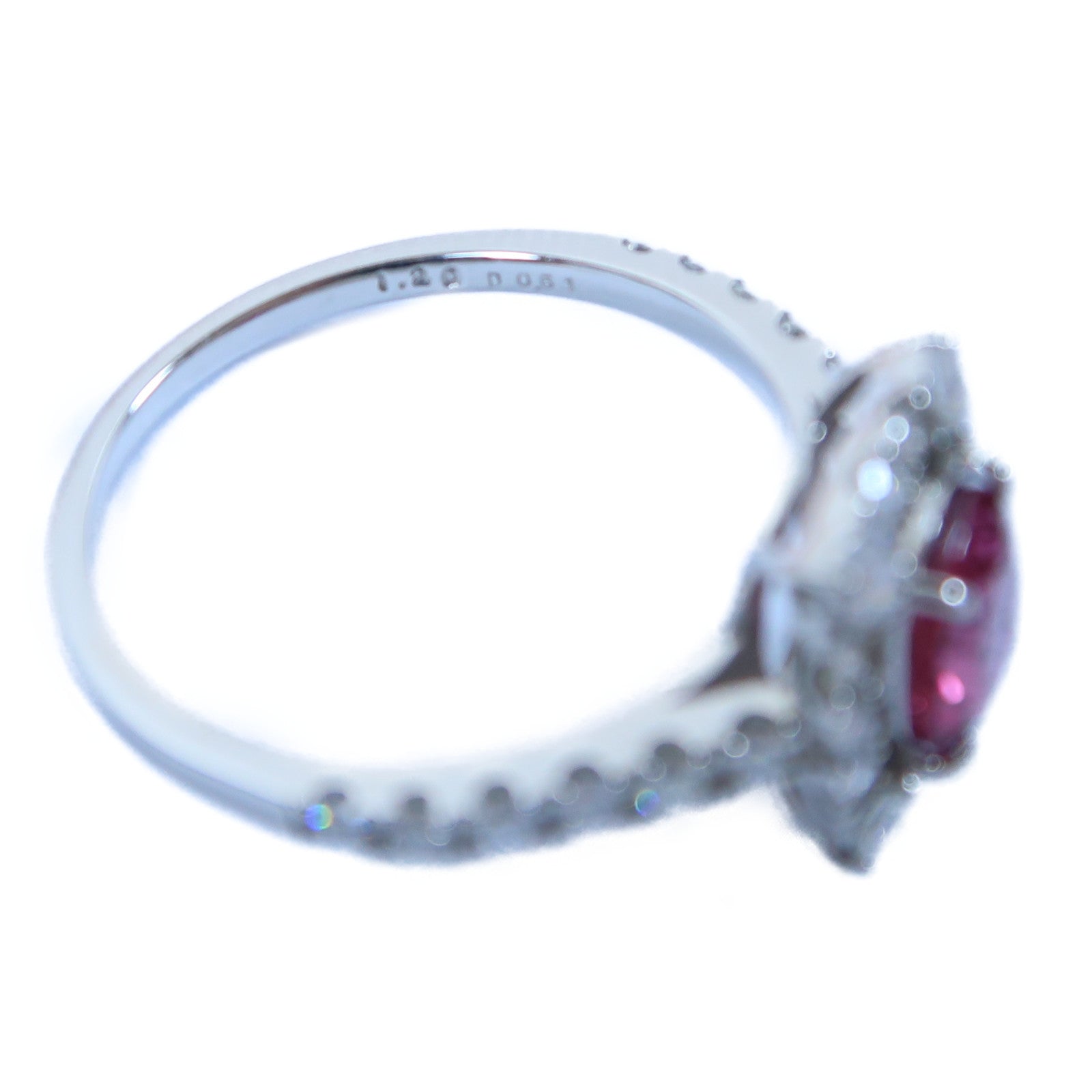 JEWELRY 【激減優惠】PT950鉑金Ruby Ring 1.20ct紅寶石/0.61ct鑽石戒指US#7.5