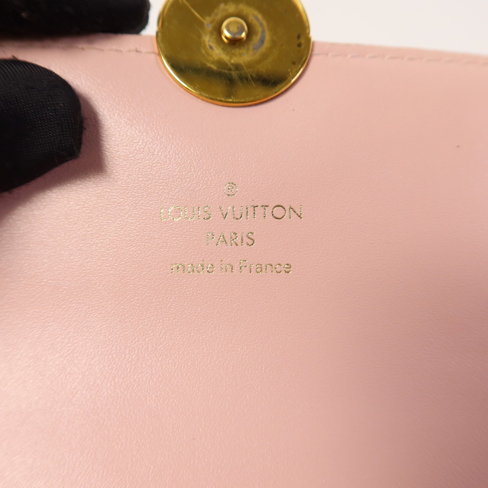 LOUIS VUITTON Monogram Flore Chain Wallet金扣鏈帶肩背袋