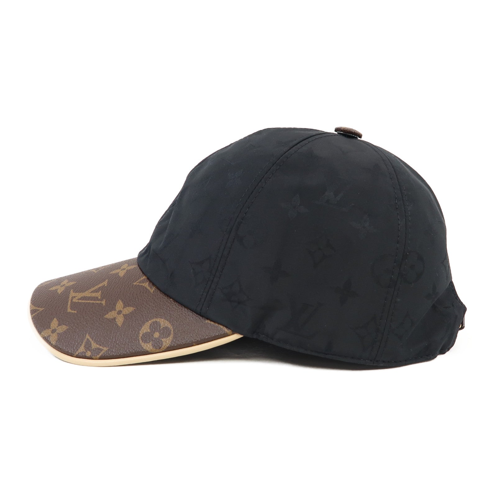 LOUIS VUITTON 皮革/Monogram Get Ready Cap M帽子黑色/啡色
