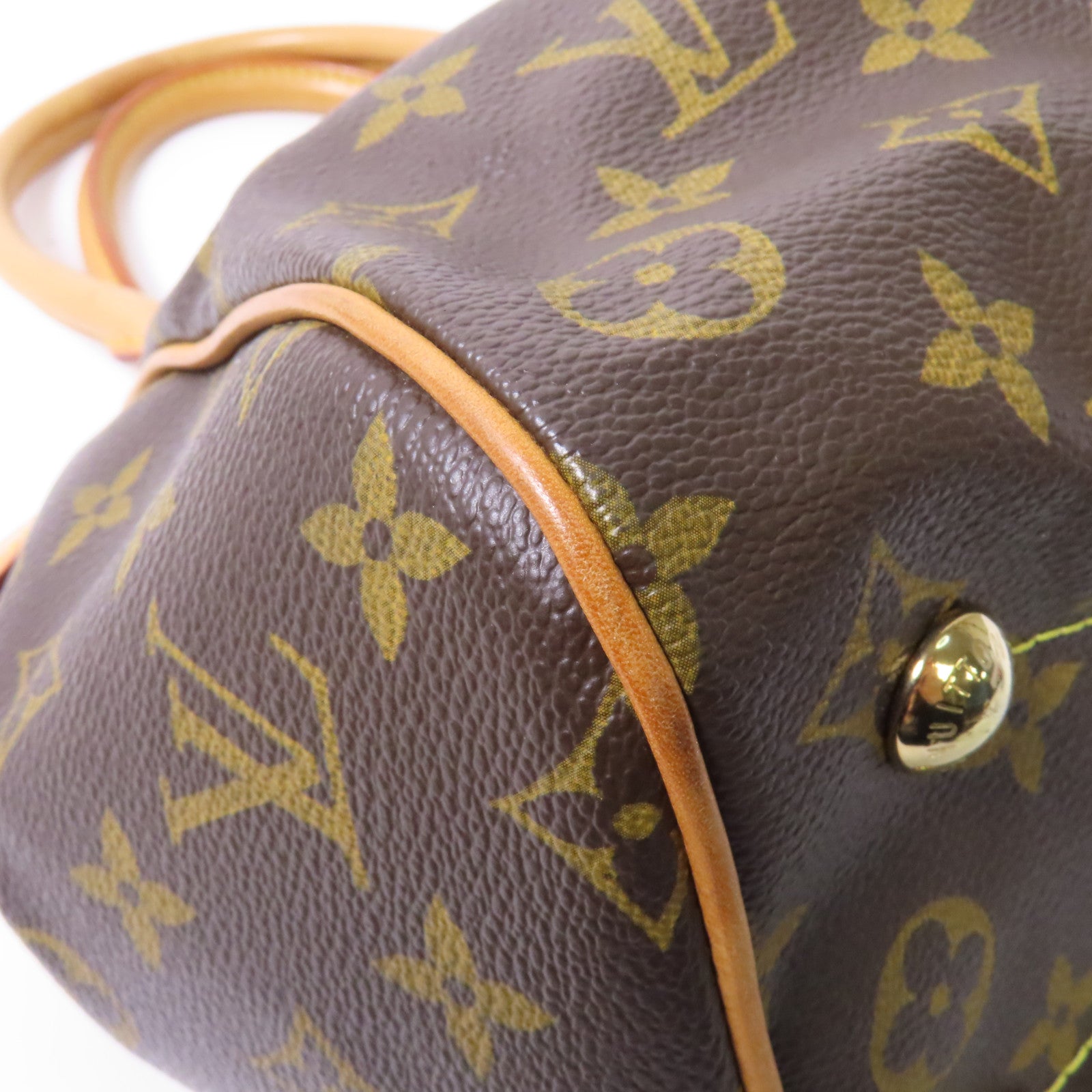 LOUIS VUITTON Monogram Tivoli PM金扣手挽袋啡色