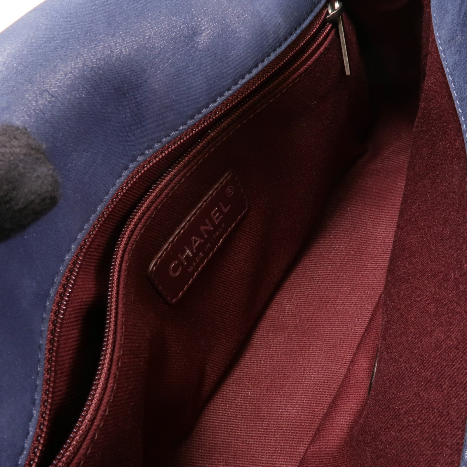 CHANEL 牛皮皮革Chain Shoulder Bag銀扣鏈帶肩背袋