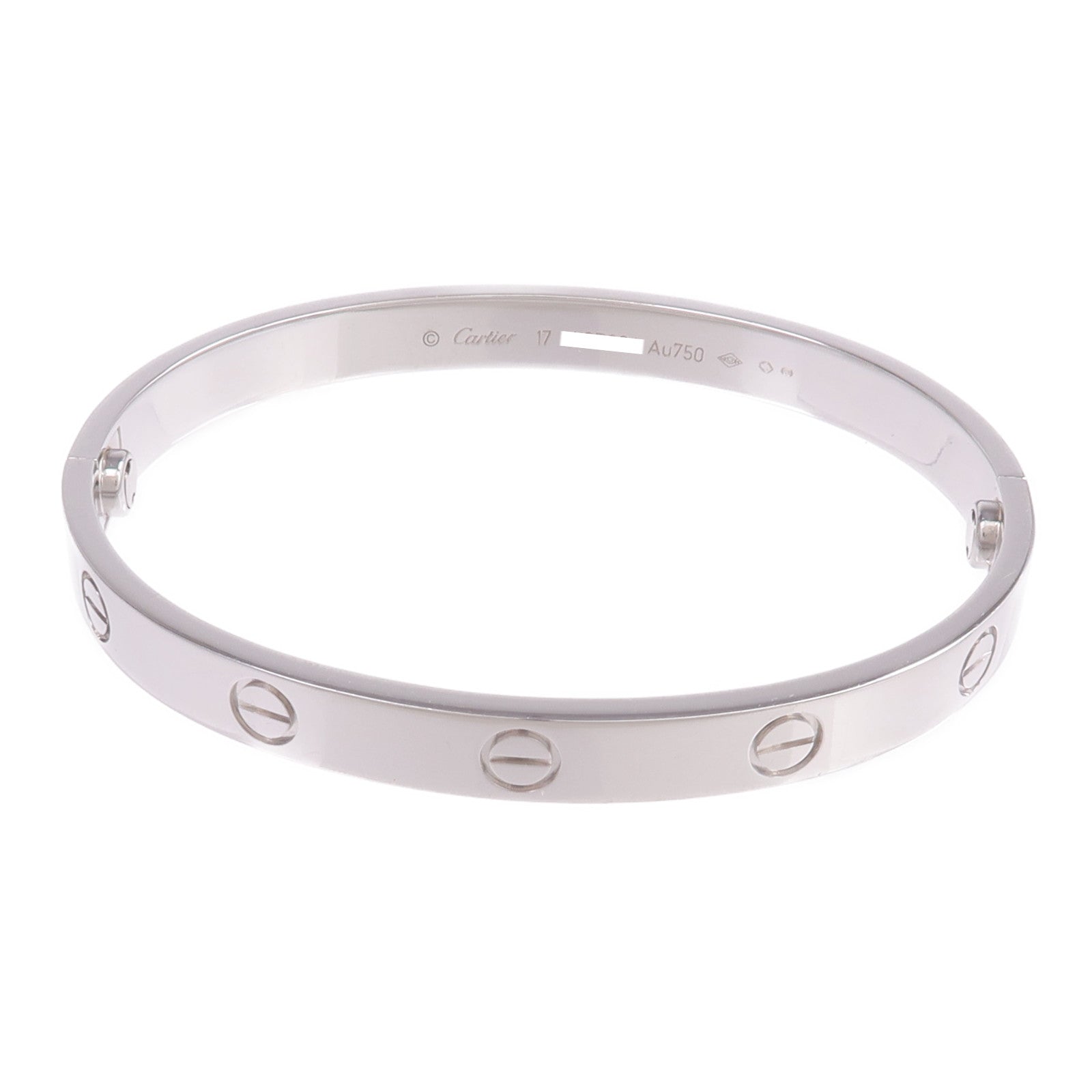 CARTIER 18K白金Love Bangle手鐲Cartier#17