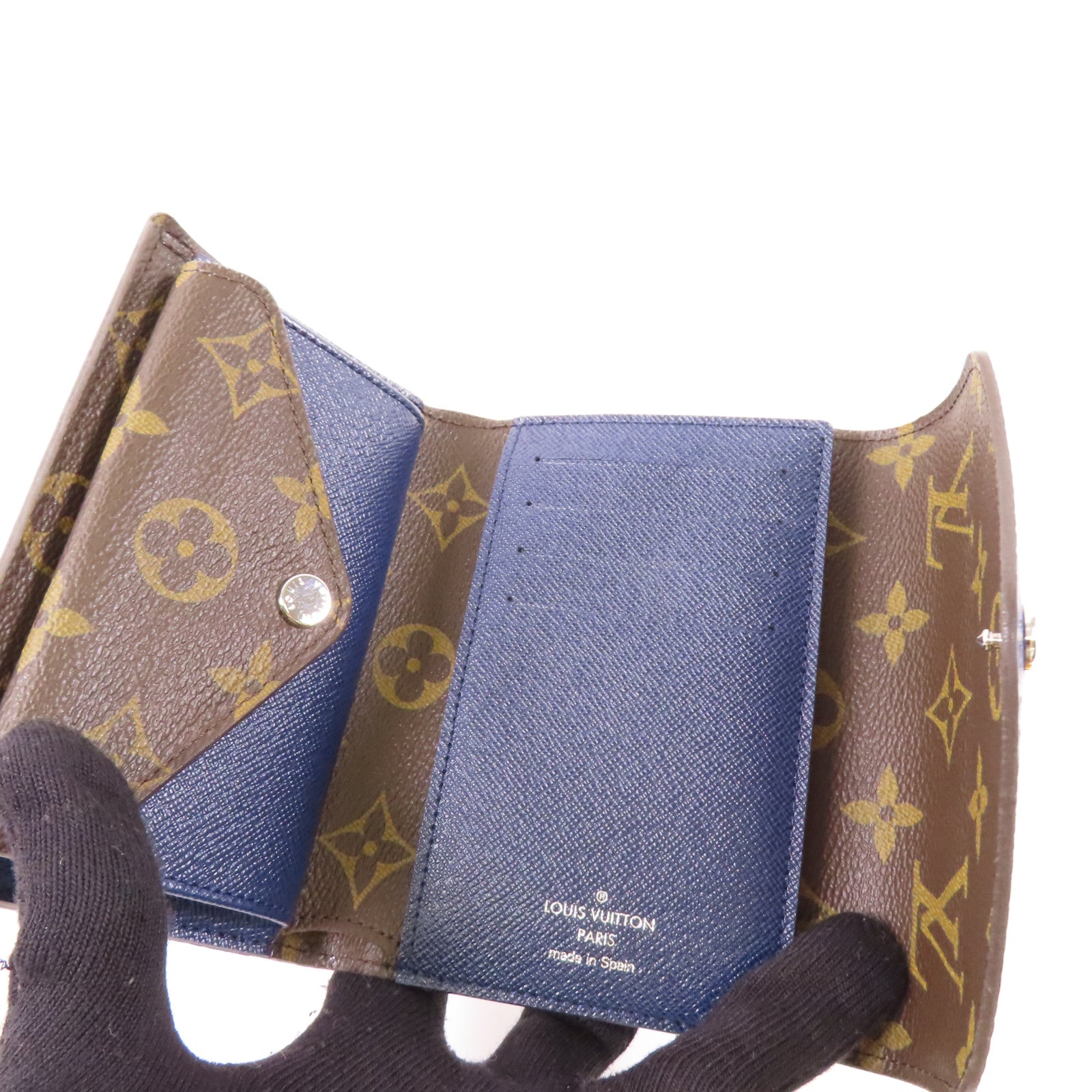 LOUIS VUITTON LV SHW Wallet M60496 Epi Monogram Brown/Navy