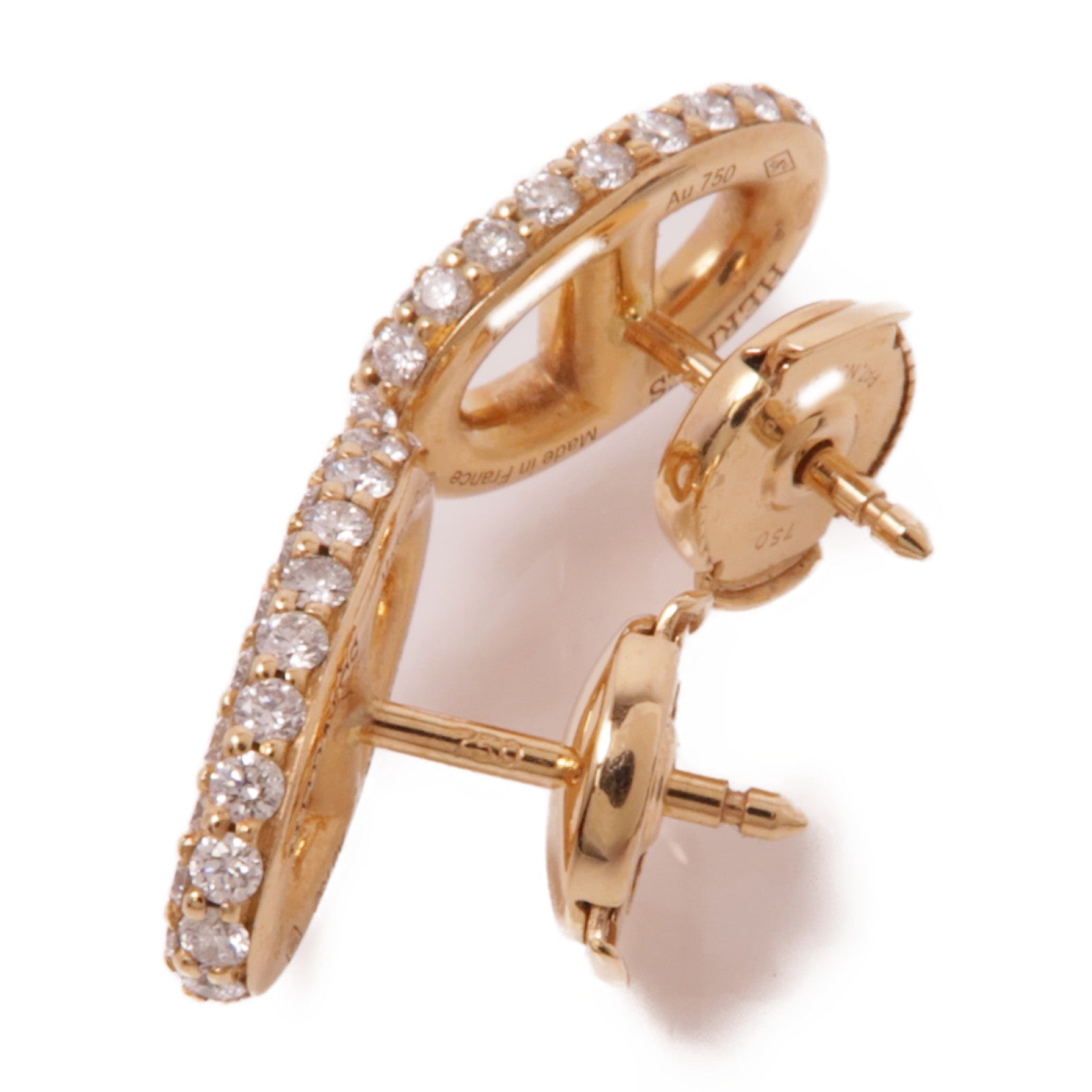 HERMES 18K玫瑰金Farandole Diamond Earrings鑽石耳環
