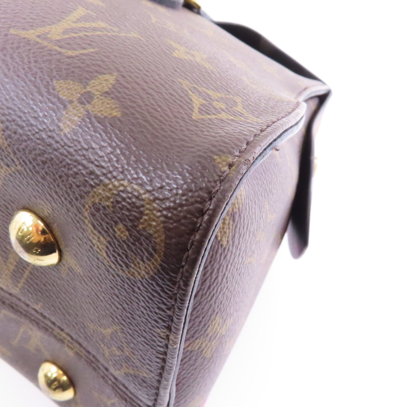 LOUIS VUITTON Monogram Tuileries金扣手挽肩背兩用袋棕色