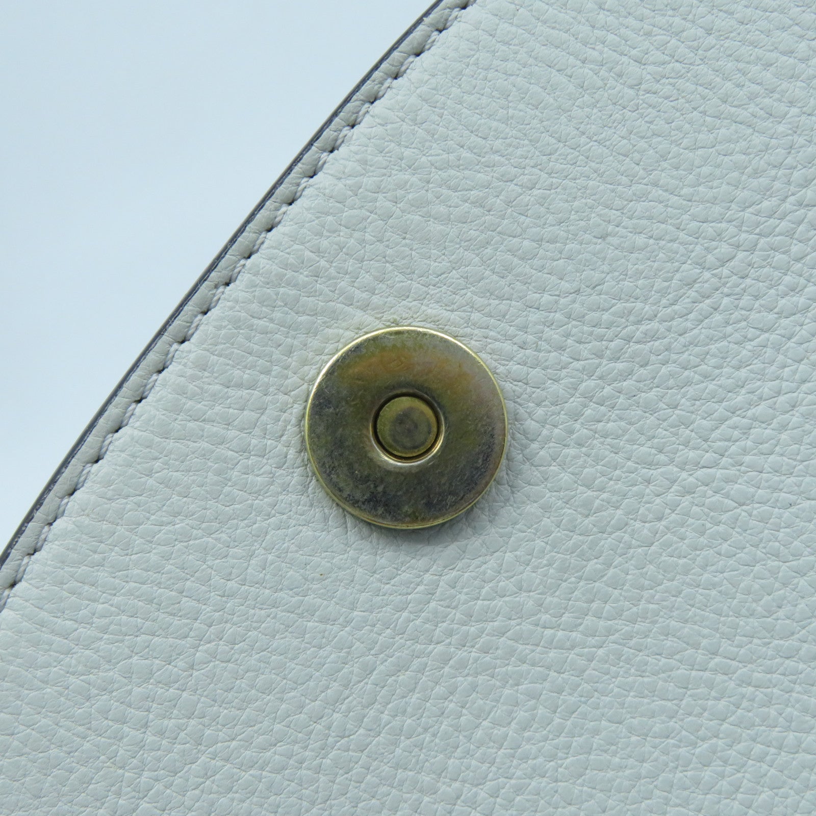Chloe 【激減優惠】牛皮皮革Shoulder Bag金扣肩背袋灰綠色