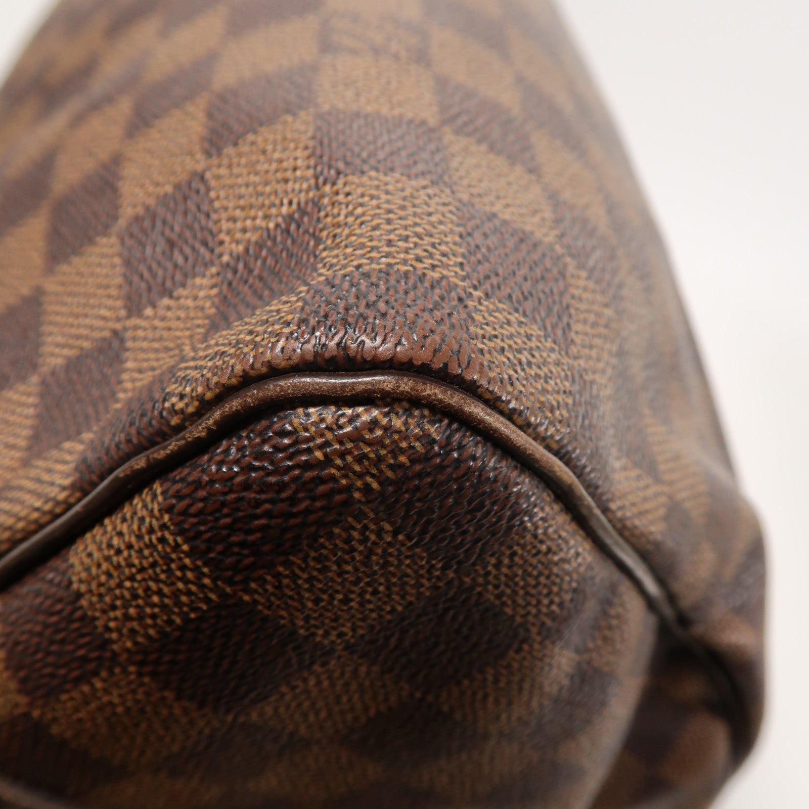 LOUIS VUITTON Damier Speedy 30 金扣手挽肩背兩用袋啡色