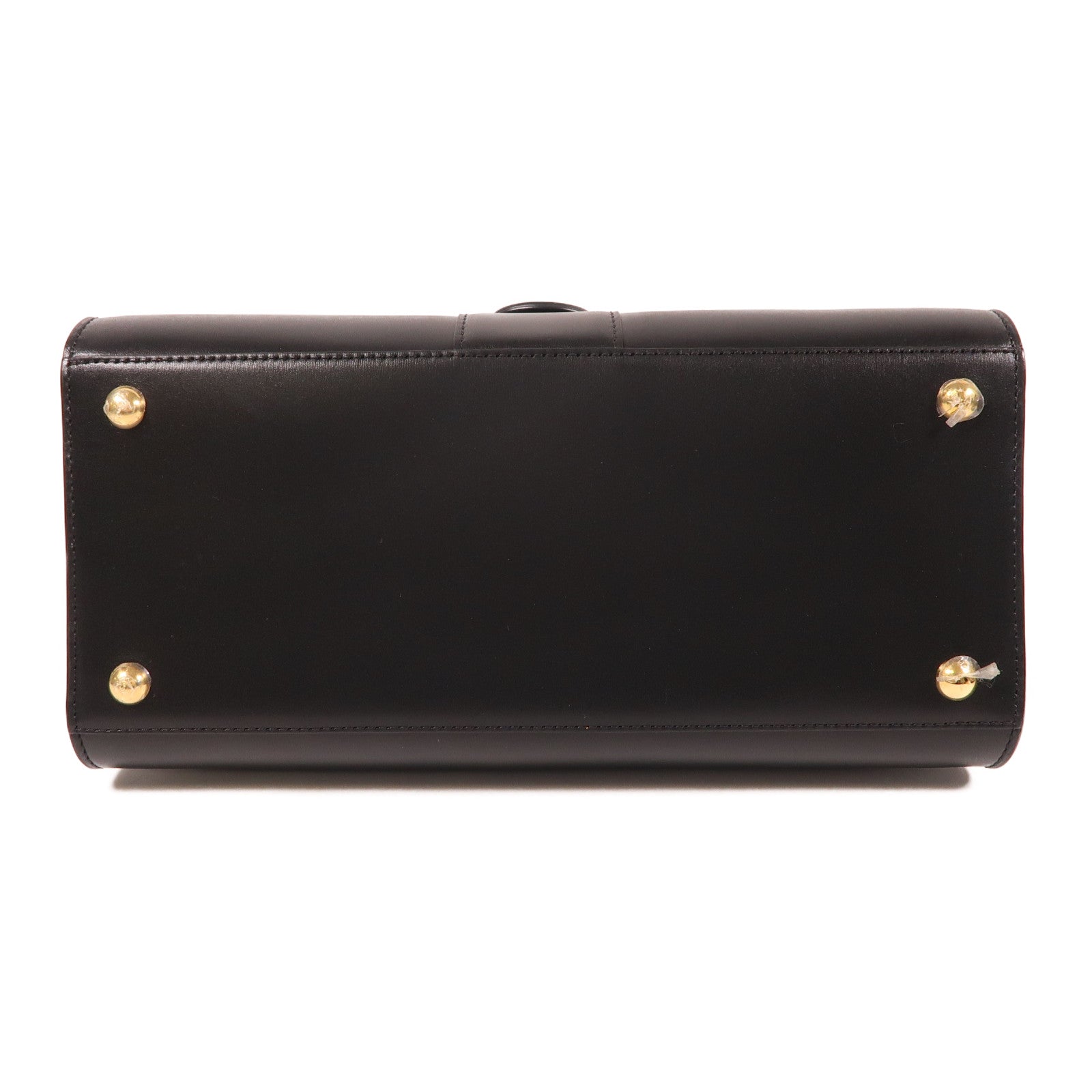 Delvaux GHW Brillant MM 2 Way Shoulder Bag Calfskin Leather Black