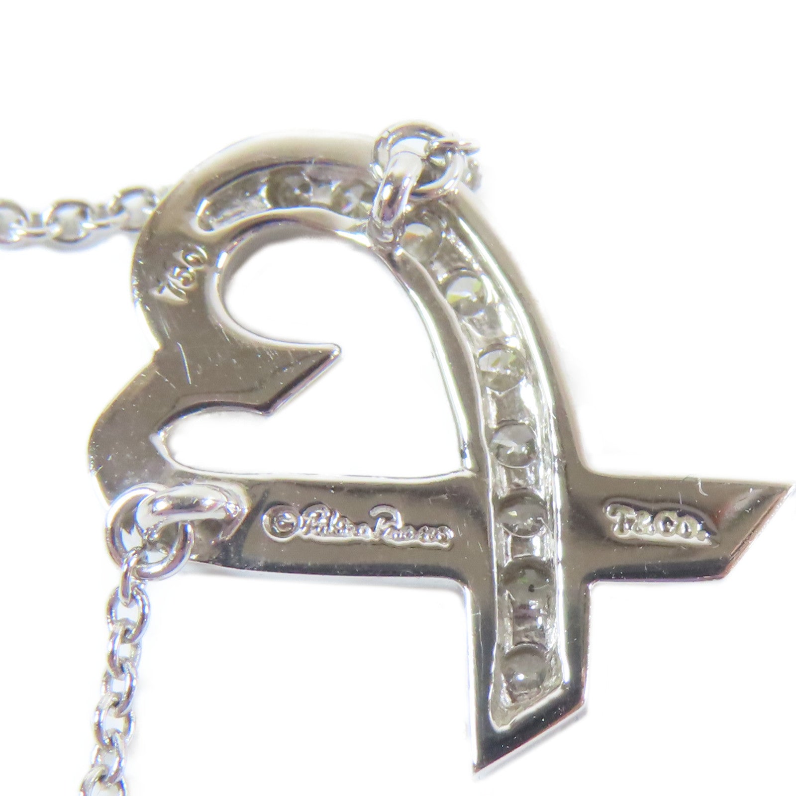 TIFFANY＆CO 【激減優惠】18K白金Loving Heart Pendant項鍊#40cm