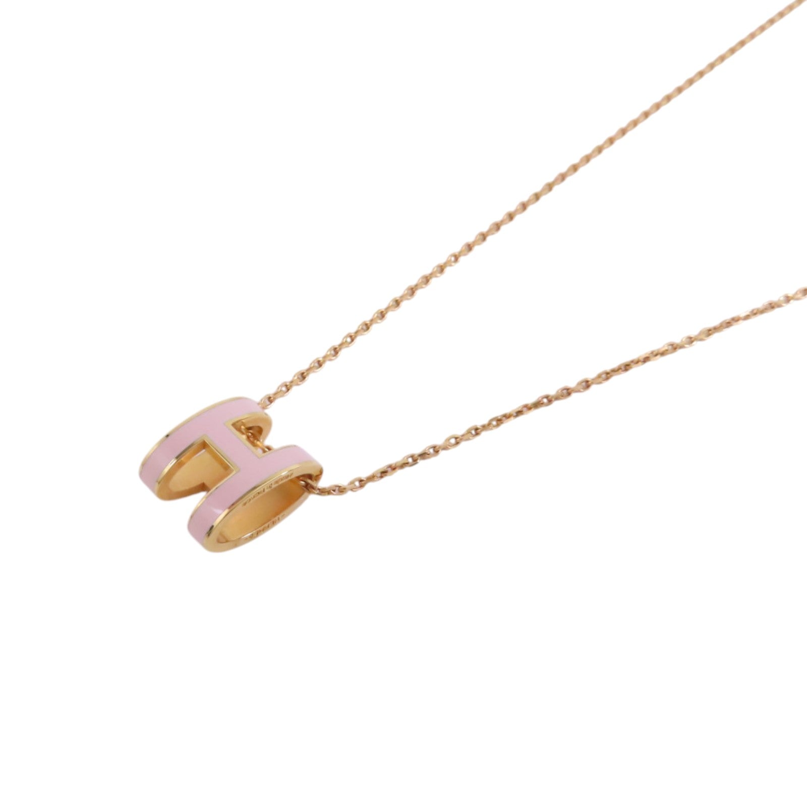 HERMES 金屬/琺瑯Pop H Necklace金扣項鏈