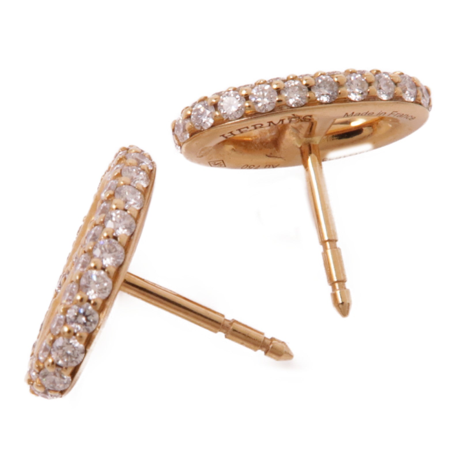 HERMES 18K玫瑰金Farandole Diamond Earrings鑽石耳環