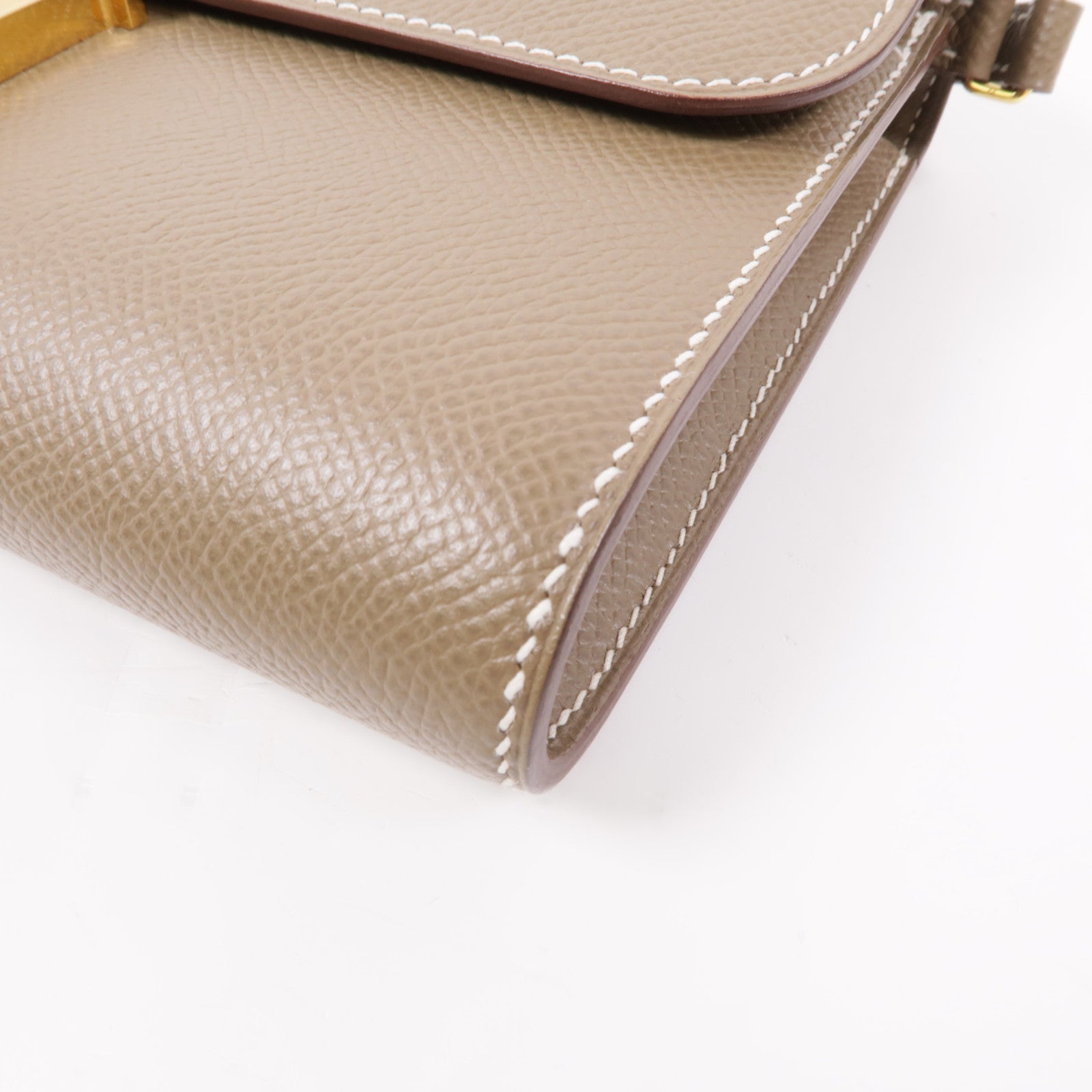 HERMES Epsom皮革Constance To Go金扣肩背袋Etoupe