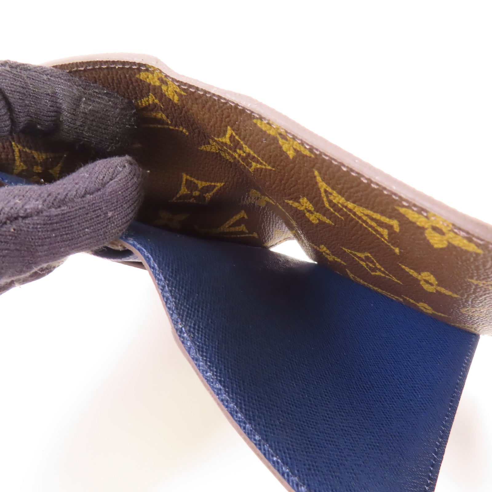 LOUIS VUITTON LV SHW Wallet M60496 Epi Monogram Brown/Navy