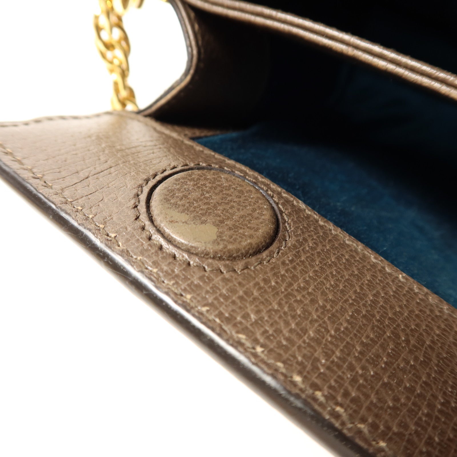 GUCCI 塗層帆布Ophidia GG Chain Shoulder Bag金扣鏈帶肩背袋