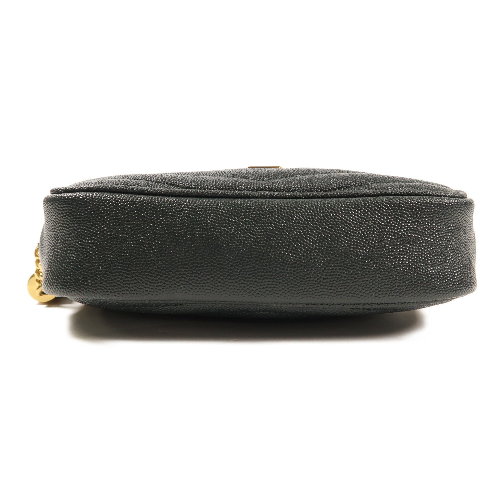 YVES SAINT LAURENT 牛皮皮革Shoulder Bag金扣鏈帶肩背袋