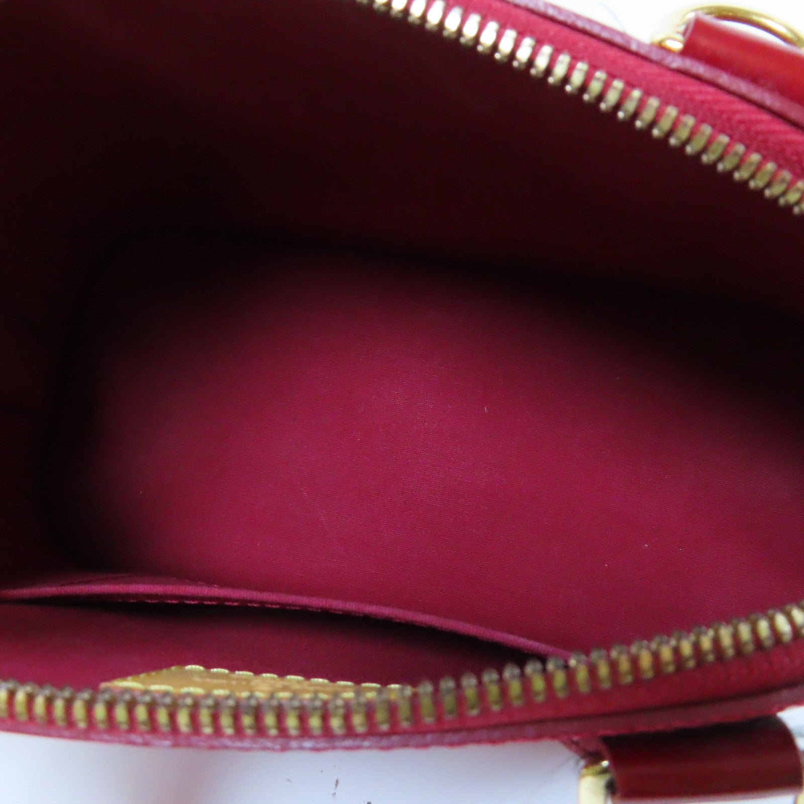 LOUIS VUITTON 【激減優惠】Monogram Vernis Alma BB金扣手挽袋紅色