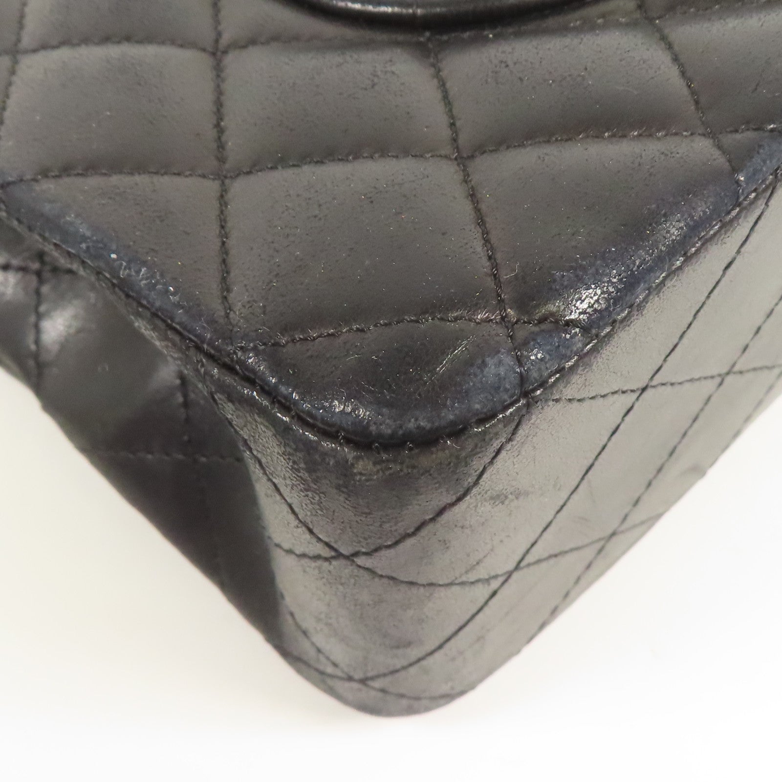 CHANEL 羊皮皮革Classic 25銀扣鏈帶肩背袋