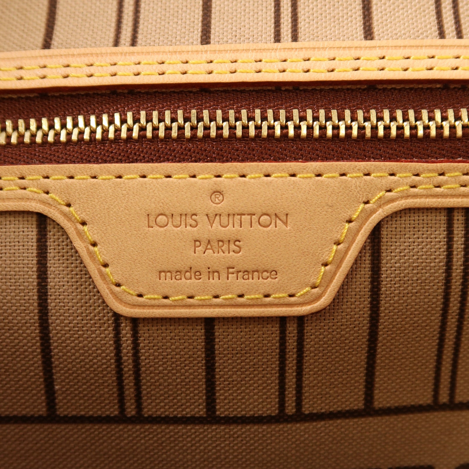 LOUIS VUITTON Monogram Neverfull MM金扣肩背袋手挽袋
