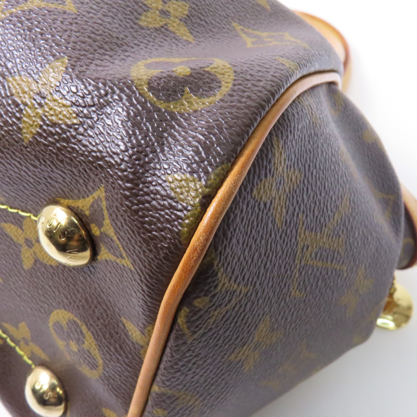 LOUIS VUITTON Monogram Tivoli PM金扣手挽袋啡色