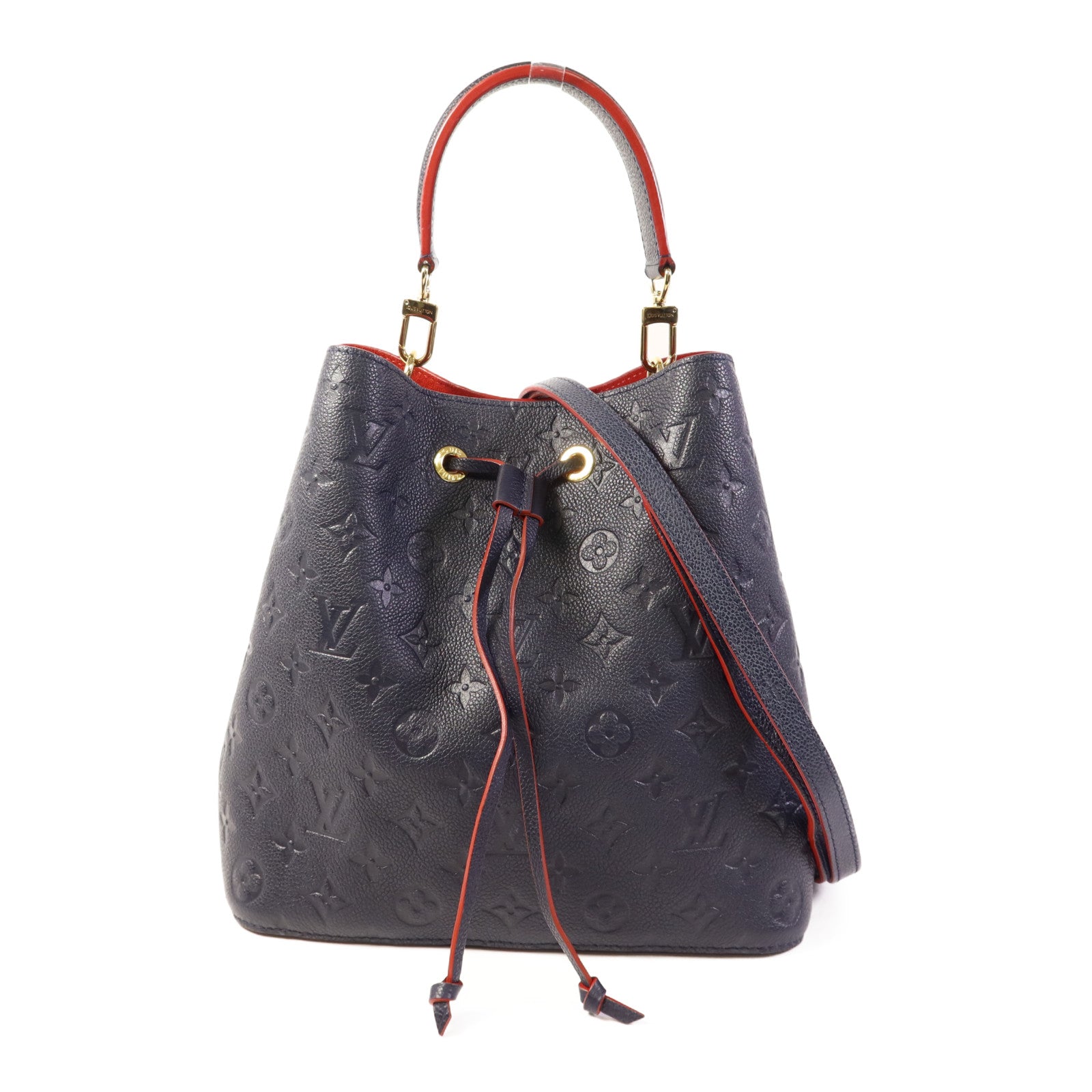 LOUIS VUITTON Monogram Empreinte Neo Noe MM金扣手挽肩背兩用袋