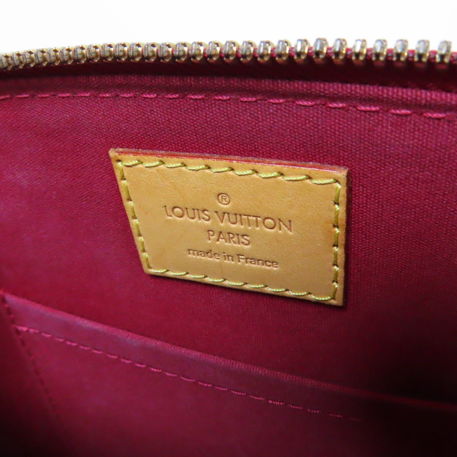 LOUIS VUITTON 【激減優惠】Monogram Vernis Alma BB金扣手挽袋紅色