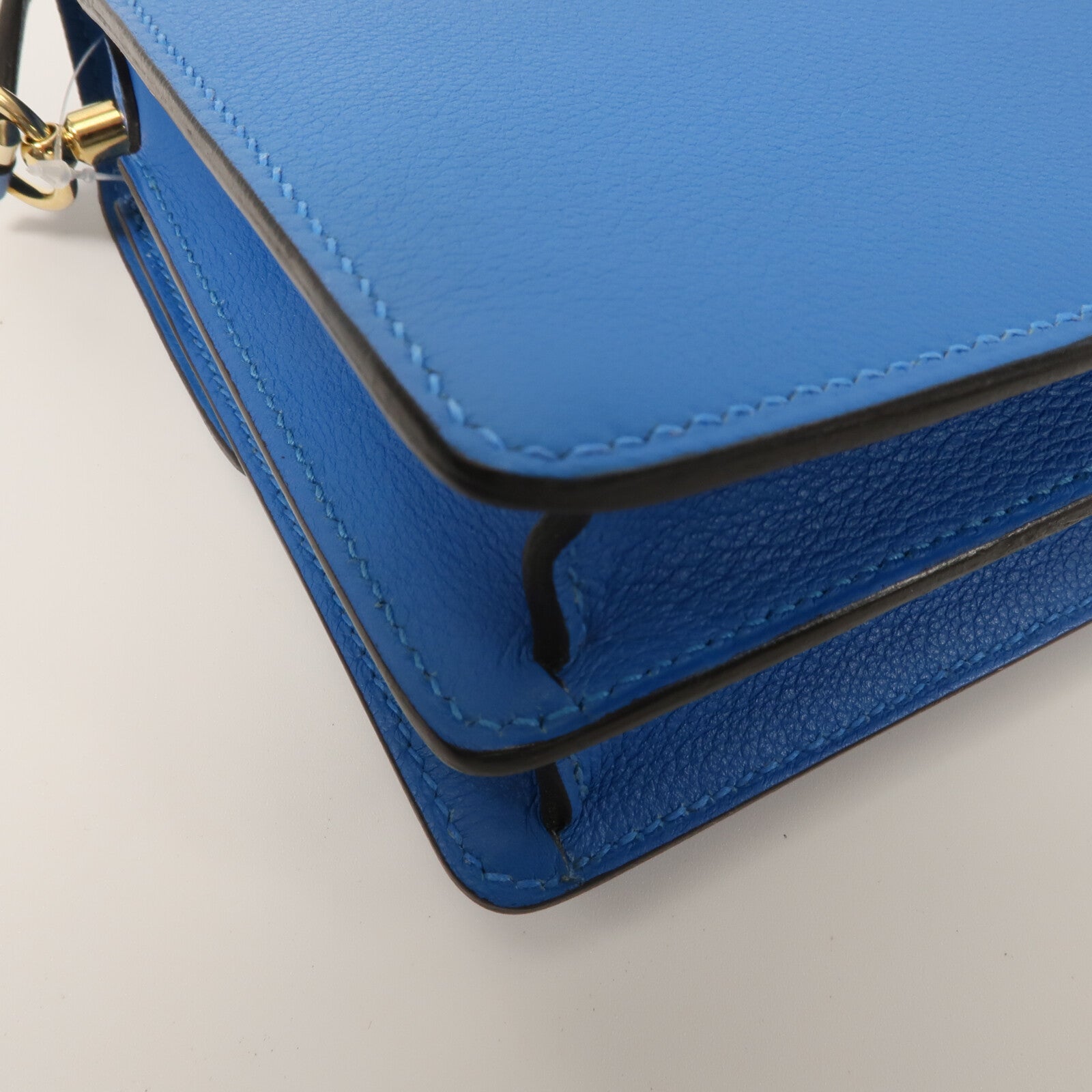 HERMES Evercolor皮革Roulis Mini肩背袋Blue Zanzibar