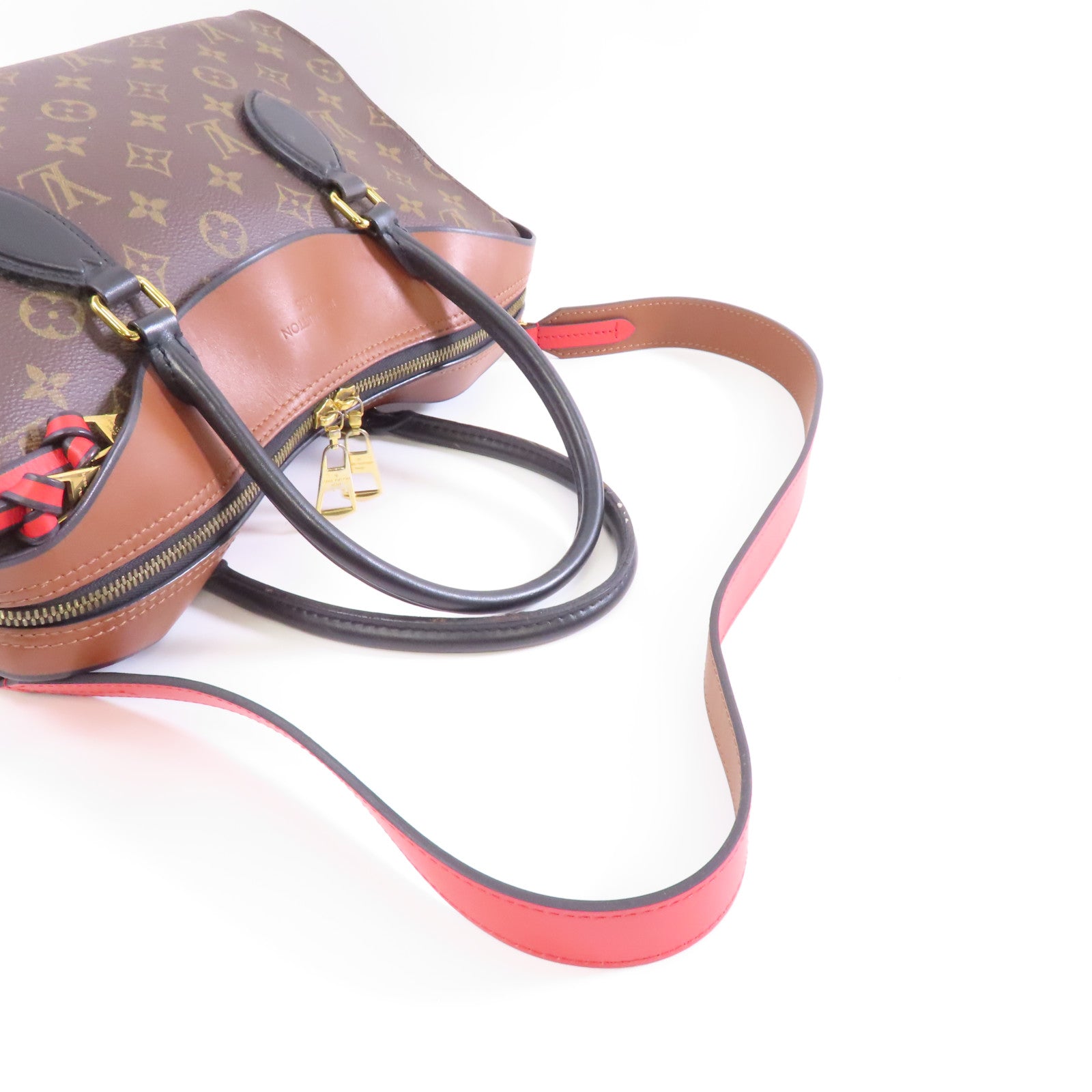 LOUIS VUITTON Monogram Tuileries金扣手挽肩背兩用袋棕色