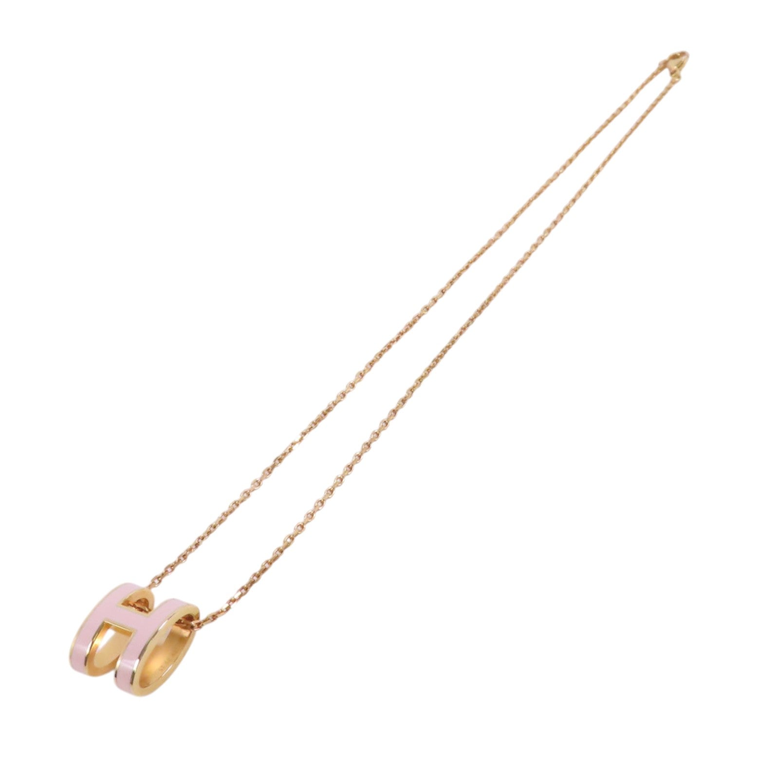 HERMES 金屬/琺瑯Pop H Necklace金扣項鏈