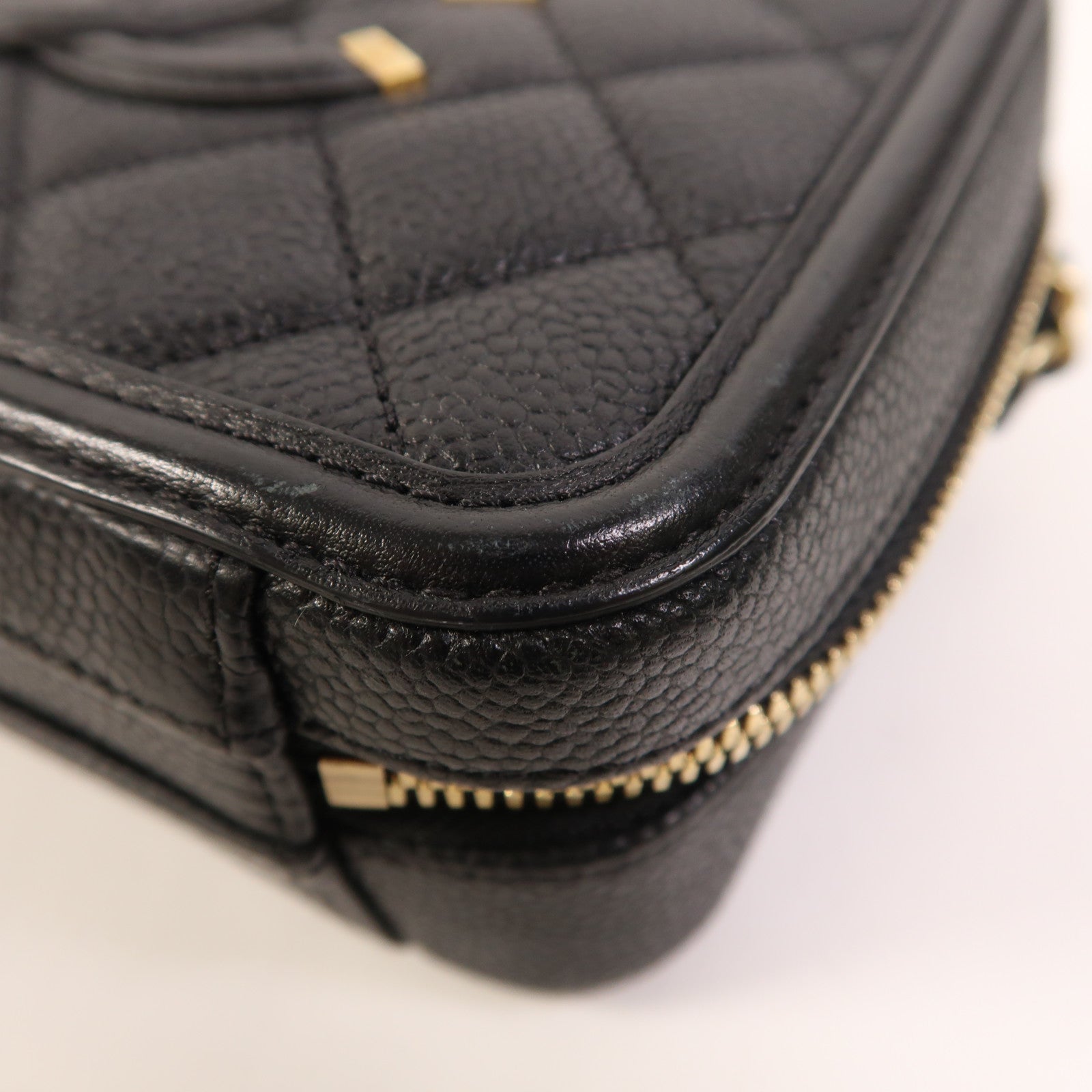 CHANEL 【激減優惠】牛皮皮革Vanity Case金扣手挽肩背兩用袋