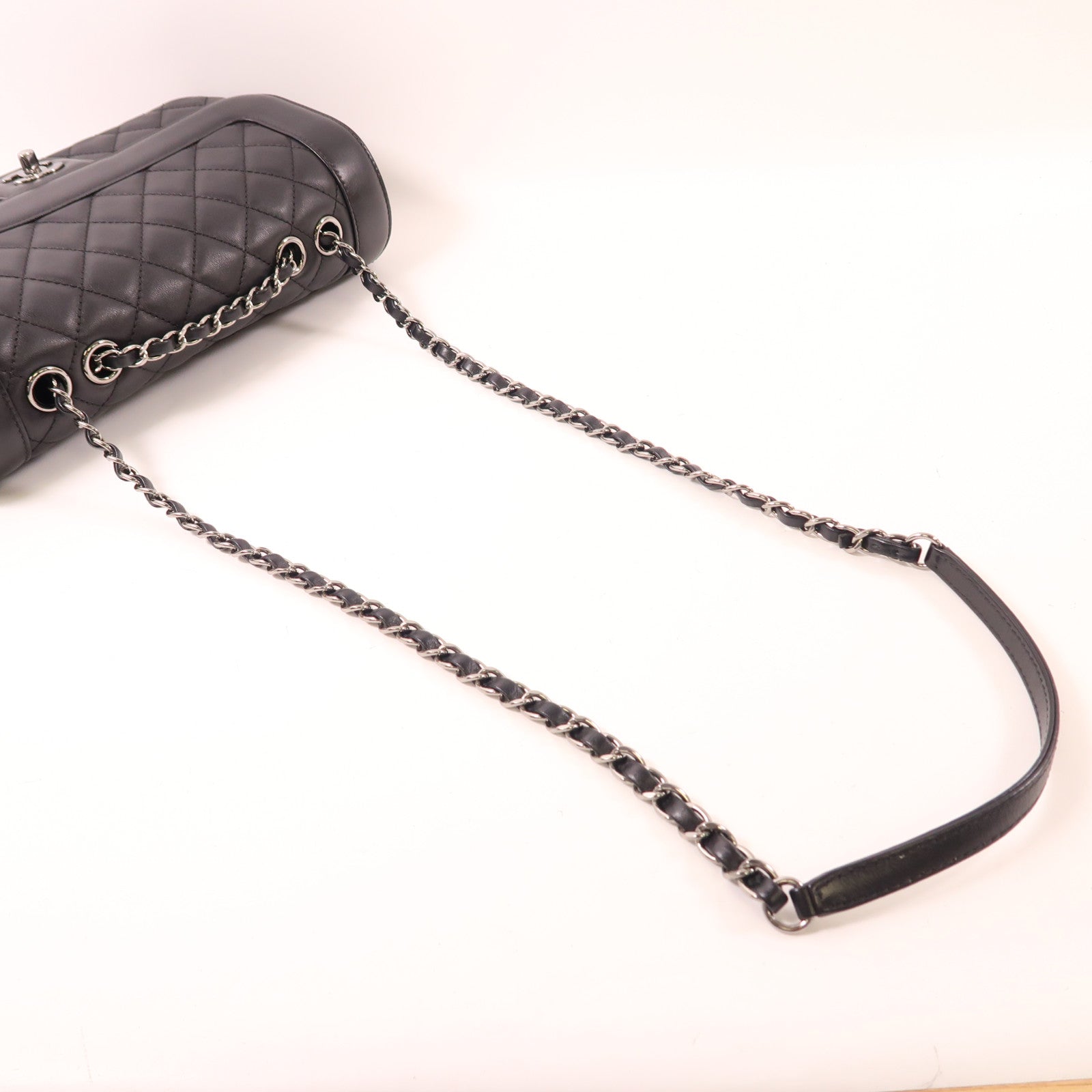 CHANEL【激減優惠】 羊皮皮革Chain Shoulder銀扣鏈帶肩背袋