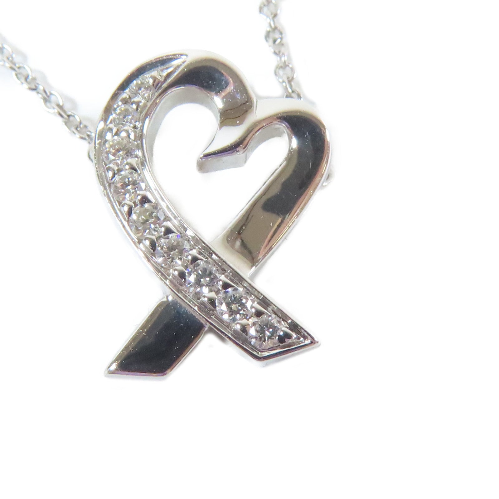 TIFFANY＆CO 【激減優惠】18K白金Loving Heart Pendant項鍊#40cm