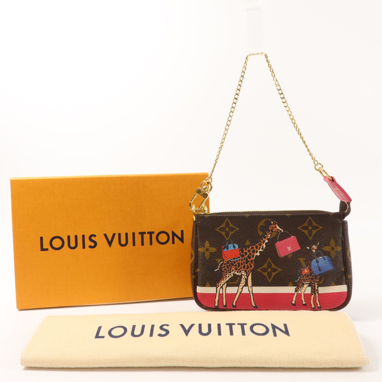 LOUIS VUITTON Monogram Mini Pochette Accessoires金扣手挽袋