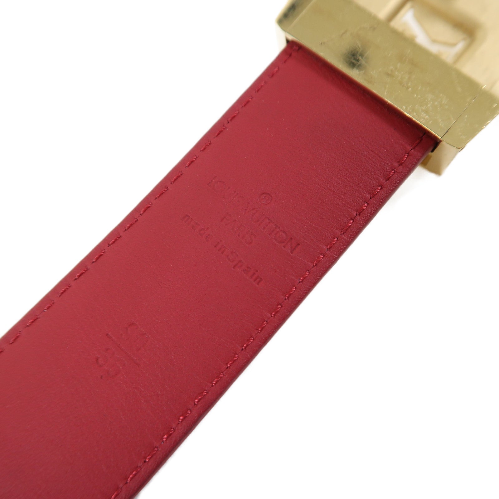 LOUIS VUITTON Monogram Multicolore Blet 90cm皮帶白色/粉紅色
