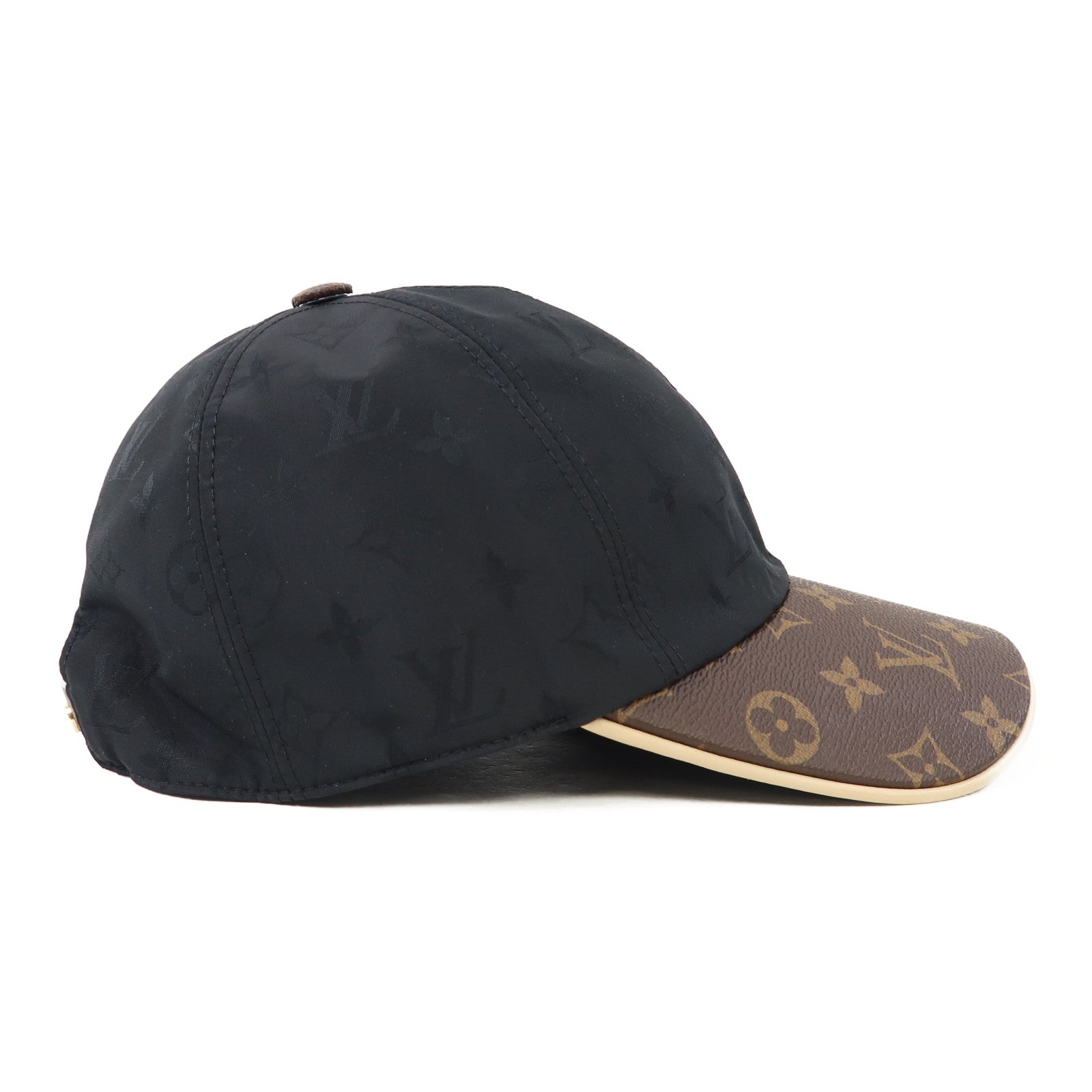 LOUIS VUITTON 皮革/Monogram Get Ready Cap M帽子黑色/啡色