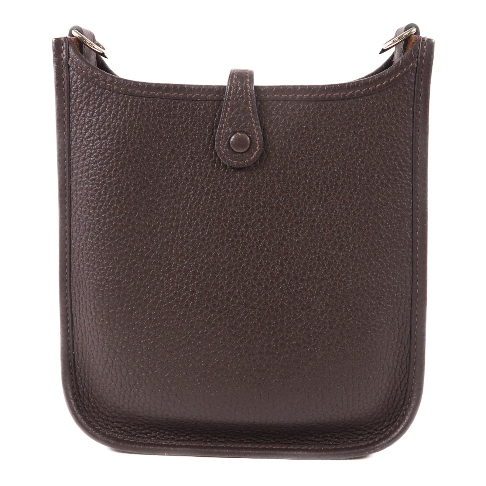 HERMES PHW Evelyne TPM Shoulder Bag Clemence Leather Ebene