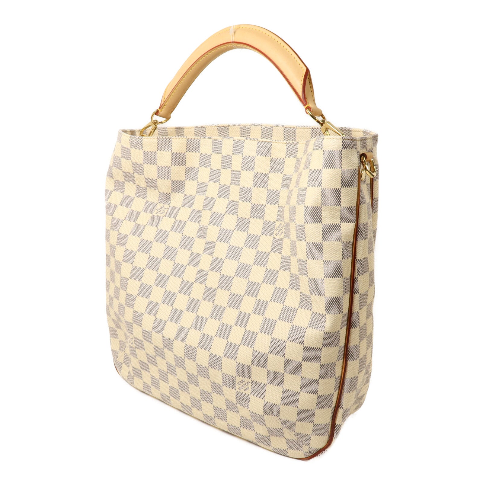 LOUIS VUITTON Damier Azur Soffi手挽肩背兩用袋