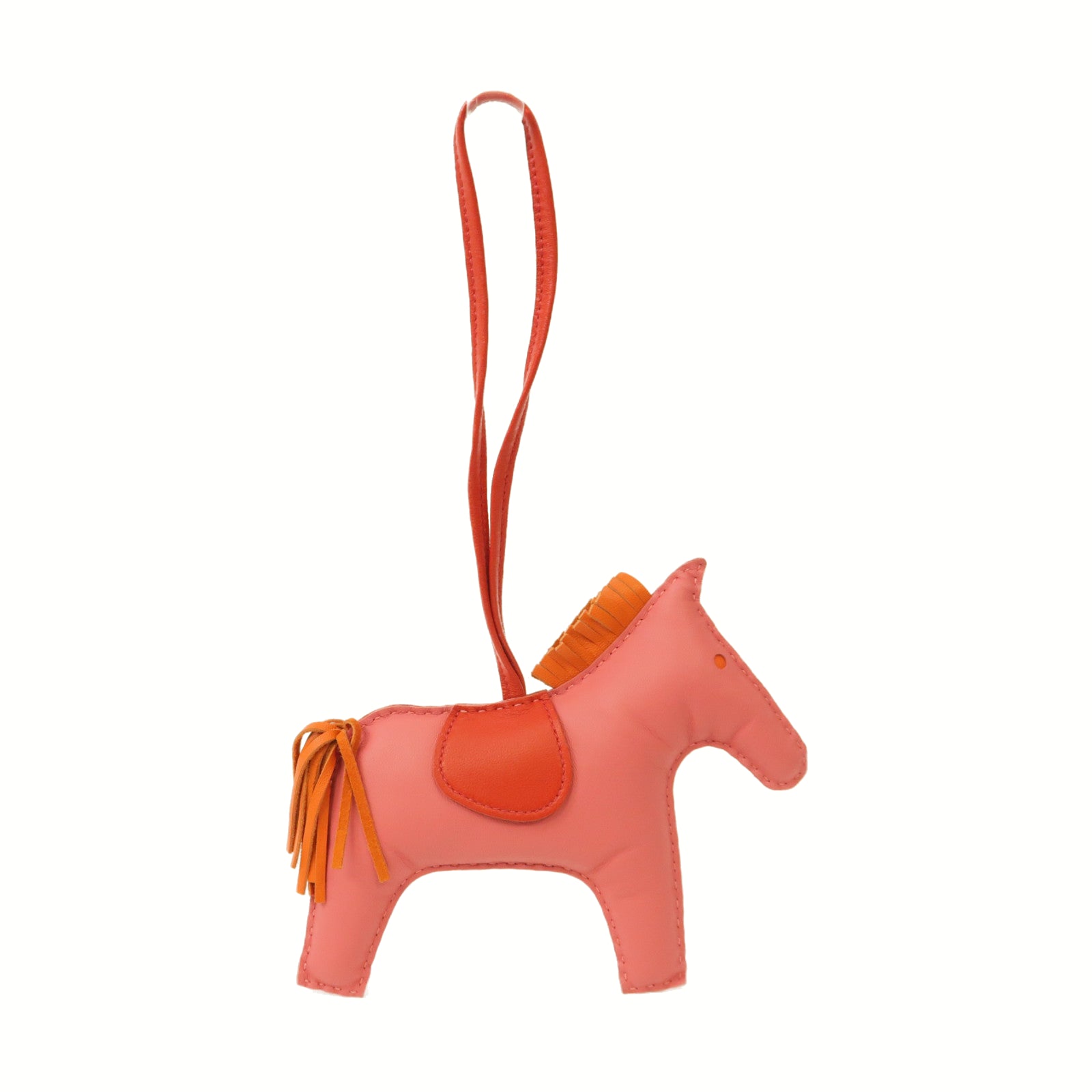 HERMES Swift皮革Rodeo GM掛飾Rose Azalee/粉紅色